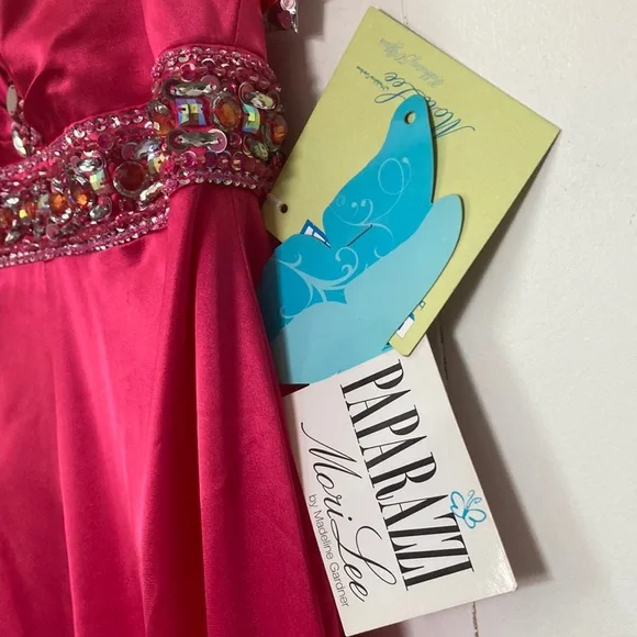 MORI LEE PAPARAZZI JUMPSUIT HIDDEN PANTS THAT LOOK LIKE A GOWN - Picture 8 of 11